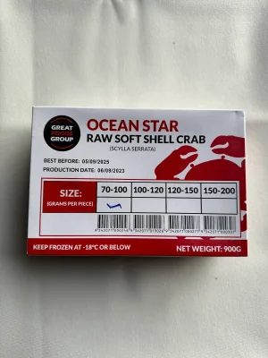 OCEAN STAR - FROZEN RAW SOFTSHELL CRAB OCEAN STAR 70-100, 900GR (CUA LỘT ĐÔNG LẠNH)
