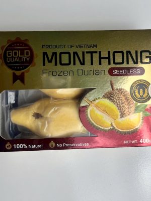 VN TOPFOOD - FROZEN SEEDLESS MONTHONG DURIAN VIETNAM 400GR (SẦU RIÊNG MONTHONG VIỆT NAM KHÔNG HẠT)