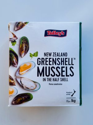 TALLEYS - NEW ZEALAND GREENSHELL MUSSELS 1KG (VẸM 1 NỬA VỎ)