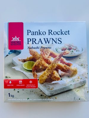SHORE MARINER - FROZEN PANKO ROCKET PRAWNS NOBASHI PRAWNS 1KG (TÔM TẨM BỘT)))