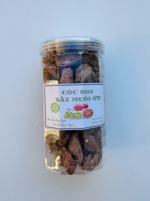 TRINH - DRIED HALVED YOUNG AMBARELLA WITH CHILI SALT 500G (CÓC NON SẤY MUỐI ỚT)