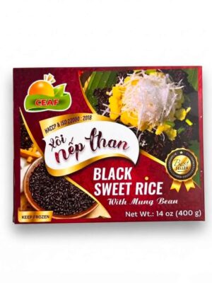 CEAF - FROZEN BLACK SWEET RICE WITH MUNG BEAN 400GR (XÔI NẾP THAN)