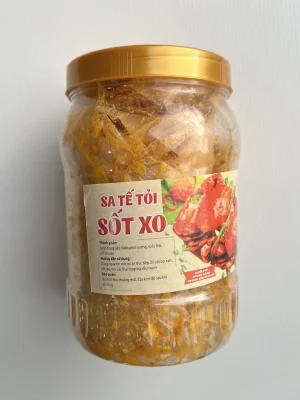 TRINH - SOFT DEHYDRATED RICE PAPER WITH SATAY GARLIC XO SAUCE (BÁNH TRÁNG PHƠI SƯƠNG DẺO SỘI MIX SA TẾ TỎI SỐT XO)