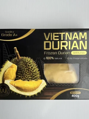 VN TOPFOOD - FROZEN MONTHONG DURIAN SEEDLESS VN 400GR (SẦU RIÊNG MONGTHONG VIỆT NAM KHÔNG HẠT)
