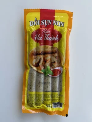 HA THANH - FROZEN VIETNAMESE PORK SAUSAGE WITH CRUNCHY CARTILAGI 10PCS - 500GR (DỒI SỤN NON HÀ THÀNH)