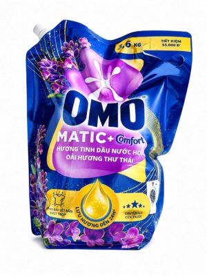 OMO MATIC + COMFORT RELAXING LAVENDER ESSENTIAL OIL 3.6KG (NƯỚC GIẶT OMO MATIC + COMFORT HƯƠNG TINH DẦU NƯỚC HOA OẢI HƯƠNG THƯ THÁI)