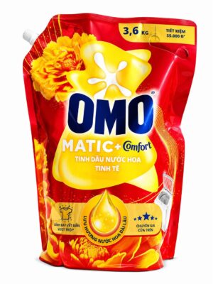 OMO MATIC + COMFORT EXQUISITE FLOWER ESSENTIAL OIL 3.6KG (NƯỚC GIẶT OMO MATIC + COMFORT TINH DẦU NƯỚC HOA TINH TẾ)