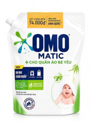 OMO MATIC BABY GENTLE TEA TREE & ALOE VERA (NƯỚC GIẶT OMO MATIC CHO QUẦN ÁO BÉ YÊU TRÀM TRÀ NHA ĐAM)
