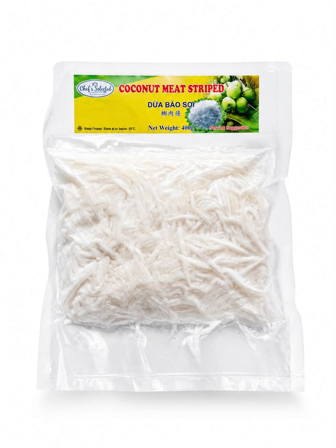 CHIEF'S CHOICE - FROZEN COCONUT MEAT STRIPED 400G (DỪA BÀO SỢI) 1 764800547 1592318519571696 7048782035056154871 n
