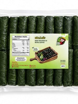 ELBE FOODIE - FROZEN BEEF WRAPPED IN BETEL LEAVES 18PCS (BÒ LÁ LỐT)