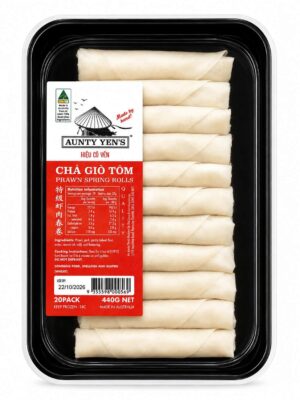 AUNTY YEN - FROZEN PRAWN SPRING ROLLS 440GR (CHẢ GIÒ TÔM)