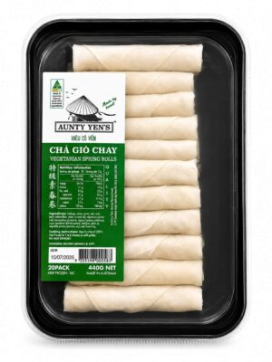 AUNTY YEN - FROZEN VEGETARIAN SPRING ROLLS 20PCS - 440GR (CHẢ GIÒ CHAY)