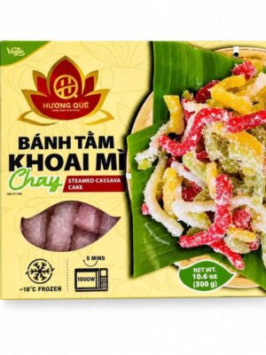 HUONG QUE - FROZEN STEAMED CASSAVA CAKE 300G (BÁNH TẰM KHOAI MÌ CHAY)