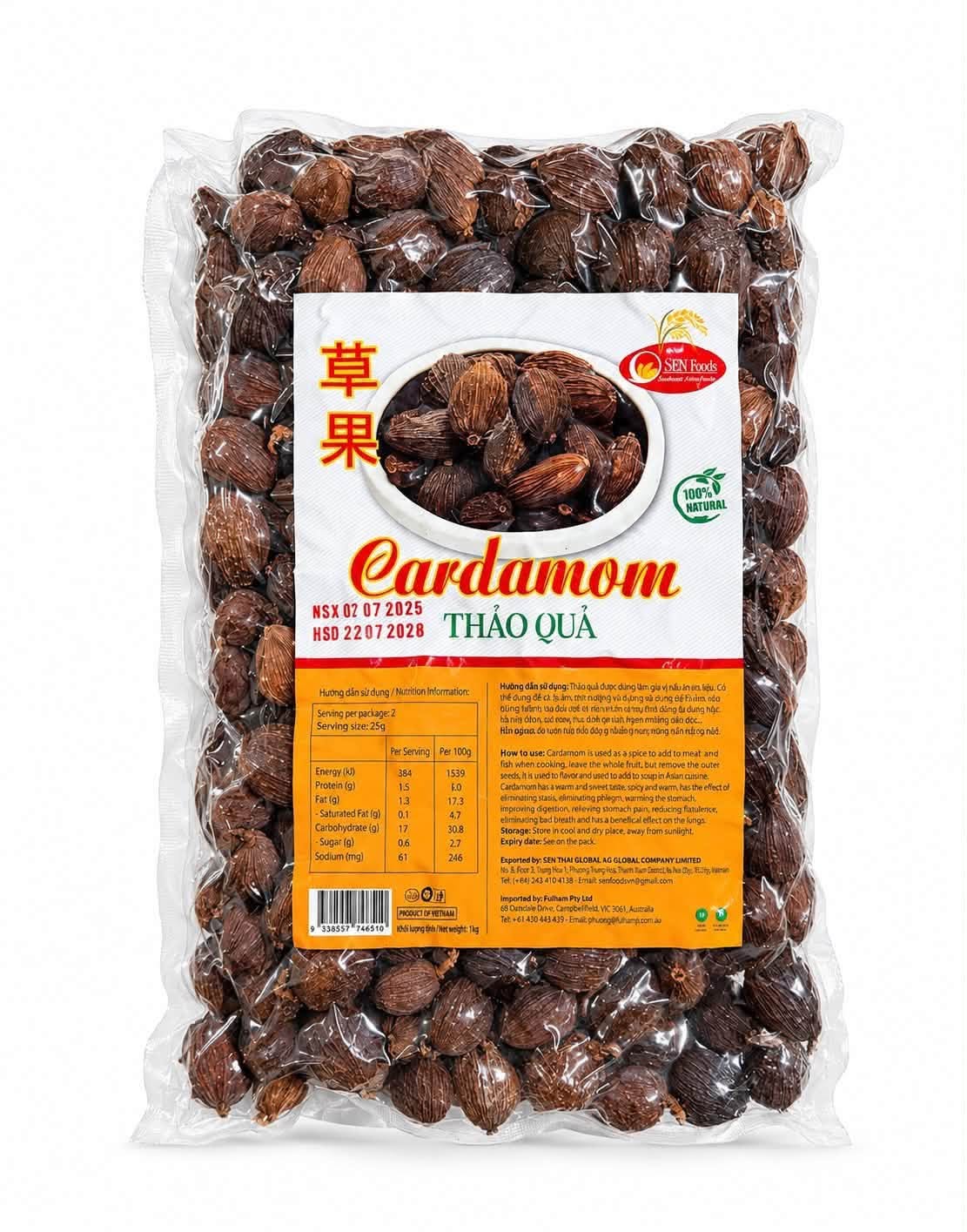 SEN FOODS - DRIED CARDAMOM 1KG (THẢO QUẢ KHÔ) 1 807939184 2115533946515516 8925699222793976803 n 1