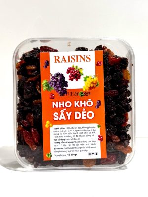 TRINH - SOFT DRIED RAISINS 500GR (NHO KHÔ SẤY DẺO)