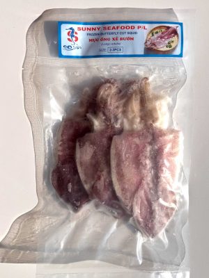 SUNNY SEAFOOD - FROZEN BUTTERFLY CUT SQUID 300G - 2-3PCS (MỰC ỐNG XẺ BƯỚM)