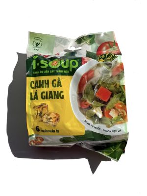 ISOUP - FREEZE DRIED SOUP BLOCK - CHICKEN SOUP WITH GIANG LEAVES 6PCS - 72GR (CANH GÀ LÁ GIANG)