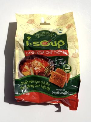 ISOUP - FREEZE DRIED SOUP BLOCK - KIMCHI CHICKEN SOUP 6PCS - 66GR (CANH KIM CHI THỊT GÀ)