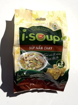 ISOUP - FREEZE DRIED SOUP BLOCK - VEGETARIAN MUSHROOM SOUP 6PCS - 50GR (SÚP NẤM CHAY)