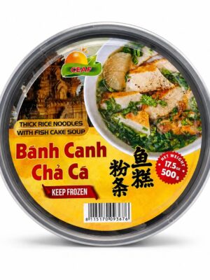 CEAF - FROZEN THICK RICE NOODLES WITH FISH CAKE SOUP 500G (BÁNH CANH CHẢ CÁ)