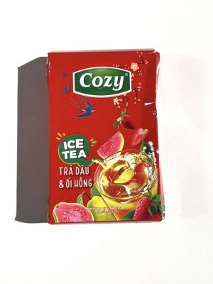 COZY - STRAWBERRY & PINK GUAVA POWDERED TEA 8 X 15G (TRÀ DÂU VÀ ỔI HỒNG)