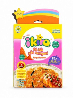 IKIRO - RICE SEASONING TERIYAKI SALMON FLAVOR 24G - SUITABLE FOR 1+ YEARS OLD (GIA VỊ RẮC CƠM CHO BÉ VỊ CÁ HỒI SỐT TERIYAKI)