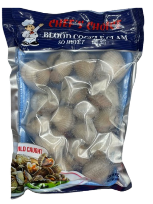 CHEF'S CHOICE - FROZEN BLOOD COOKED CLAM 500G (SÒ HUYẾT CẤP ĐÔNG)