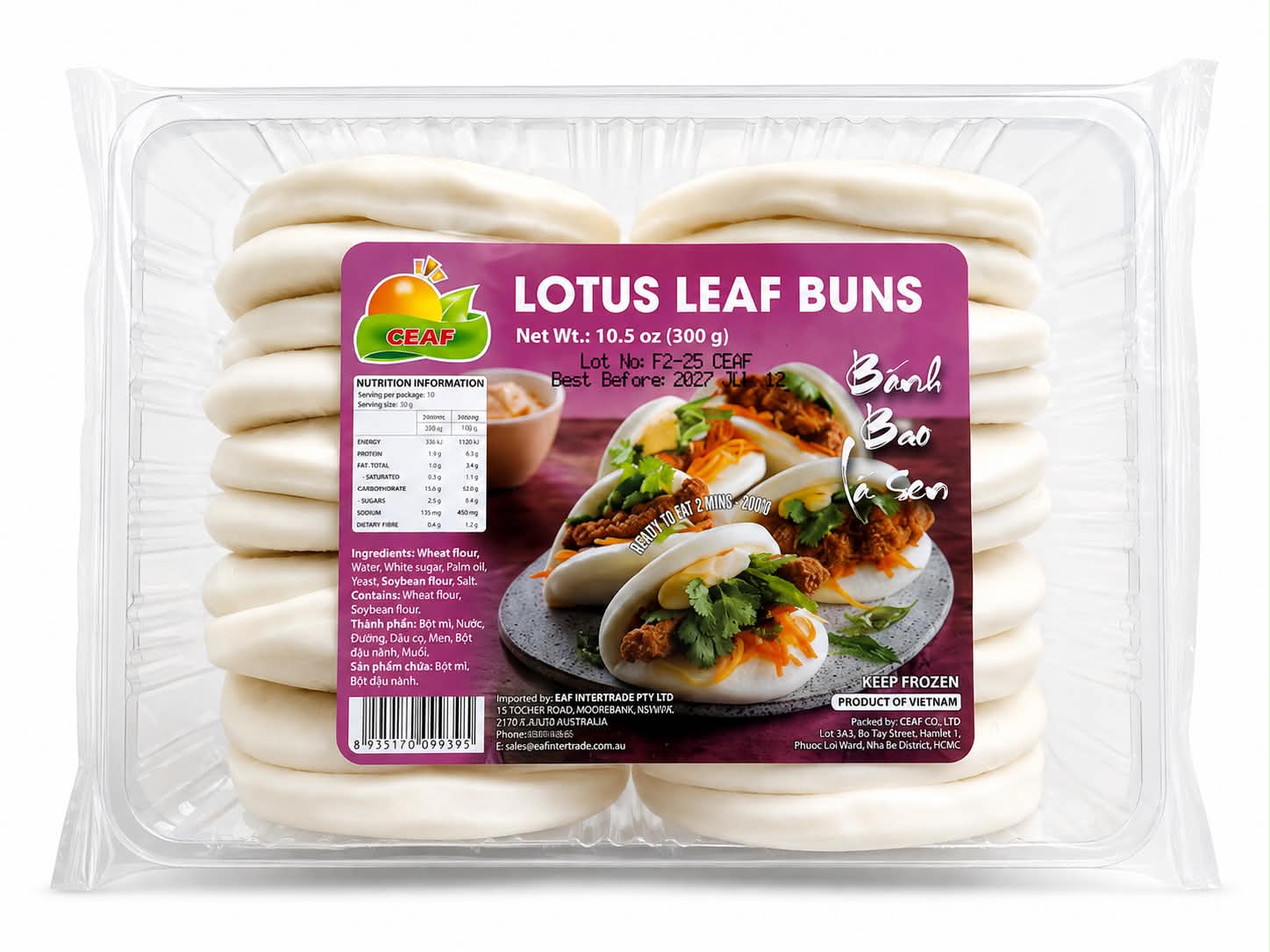 CEAF - FROZEN LOTUS LEAF BUNS 300G (BÁNH BAO LÁ SEN) 1 677f21d1 b80d 4fdf 81c3 85c39a1b84df