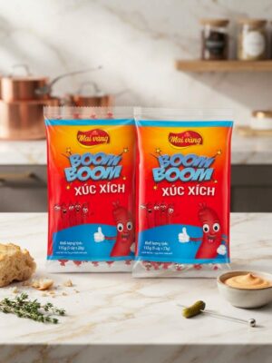 VISSAN BOOM BOOM PORK SAUSAGE 115G - 5PCS (XÚC XÍCH HEO BOOM BOOM VISSAN)