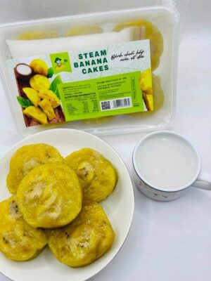 6RI - FROZEN STEAM BANANA CAKES 500G (BÁNH CHUỐI HẤP NƯỚC CỐT DỪA)