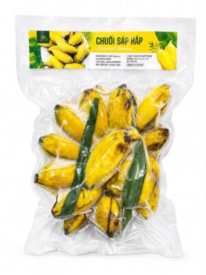 6RI - FROZEN WHOLE STEAMED BANANA WITH SKIN ON 1KG-1KG2 - SOLD BY PER KG (CHUỐI SÁP NGUYÊN NẢY ĐÔNG LẠNH HẤP SẲN)