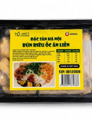 ADORA FOOD - FROZEN INSTANT RICE NOODLE WITH CRAB SOUP 400G (ĐẶC SẢN HÀ NỘI BÚN RIÊU ỐC ĂN LIỀN)