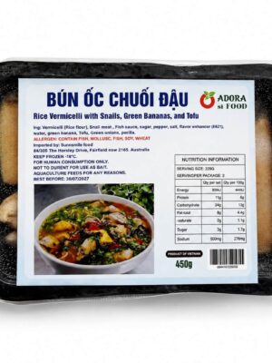 ADORA FOOD - FROZEN RICE VERMICELLI WITH SNAILS GREEN BANANAS AND TOFU 450G (BÚN ỐC CHUỐI ĐẬU)