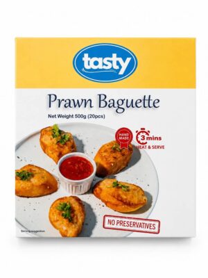 TASTY - FROZEN PRAWN BAGUETTE 20PCS - 500G (BÁNH MÌ KHÚC PHẾT TÔM)
