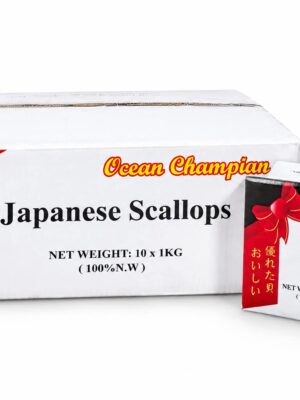OCEAN CHAMPION - FROZEN JAPANESE SCALLOPS MEAT 1KG X 10 PACK (THỊT SÒ ĐIỆP NHẬT BẢN)