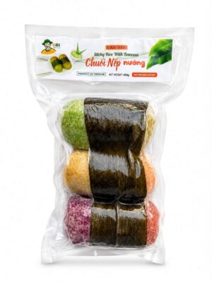 6RI - FROZEN STICKY RICE WITH BANANA 454G (CHUỐI NẾP NƯỚNG BA MÀU)