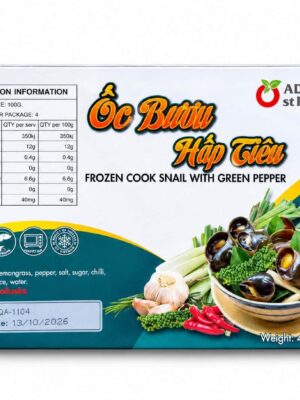 ADORA FOOD - FROZEN COOK SNAIL WITH GREEN PEPPER 400G (ỐC BƯƠU HẤP TIÊU)