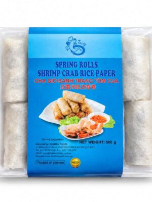 TASTY - FROZEN SPRING ROLLS SHRIMP CRAB RICE PAPER 500G (CHẢ GIÒ BÁNH TRÁNG TÔM CUA)