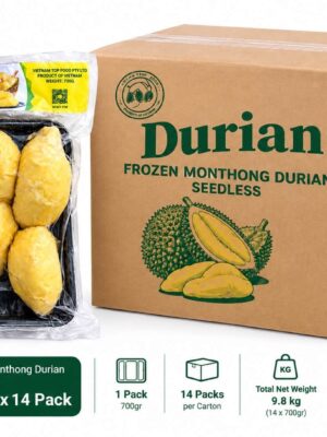 WHOLE SALE - TOPFOOD - FROZEN MONTHONG DURIAN SEEDLESS - 700G X 14 PACK (SẦU RIÊNG MONGTHONG KHÔNG HẠT)