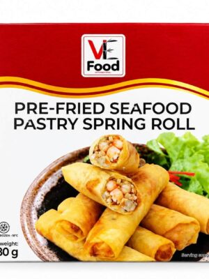 VE FOOD - FROZEN PRE FRIED SEAFOOD PASTRY SPRING ROLL 480G (CHẢ GIÒ HẢI SẢN CHIÊN SẲN)